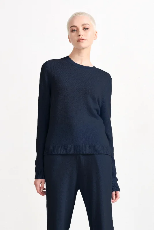 Cashmere Lightweight Crew in Bitter