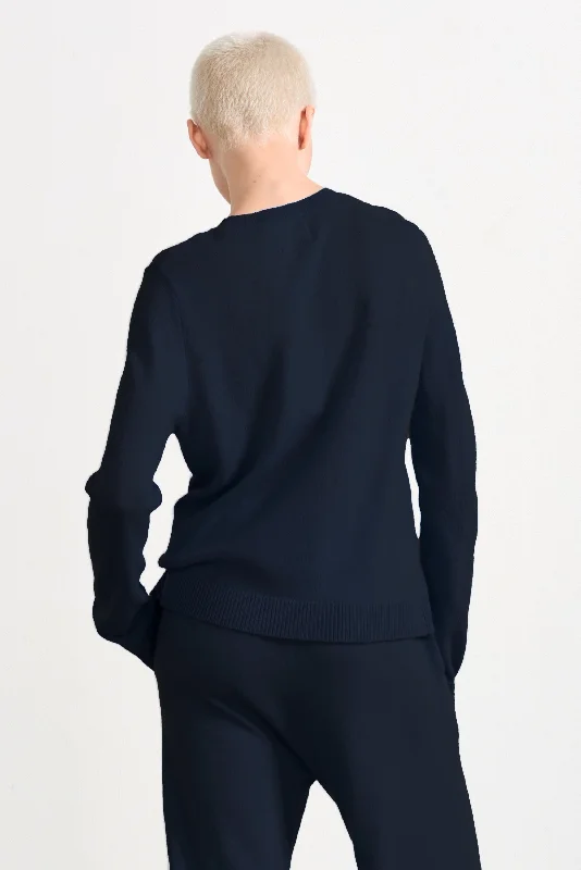 Cashmere Lightweight Crew in Bitter