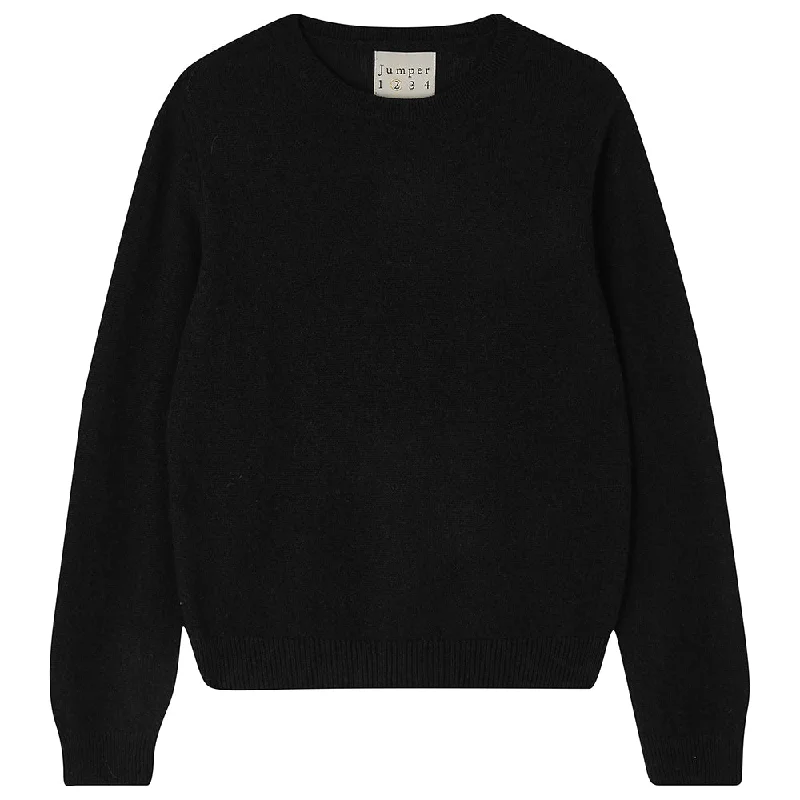 Cashmere Lightweight Crew in Black