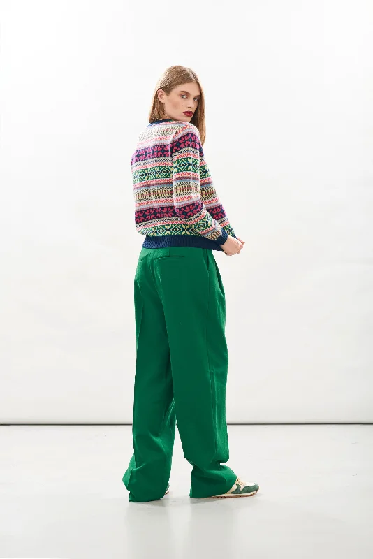 Cashmere Multi Colour Fair Isle Crew