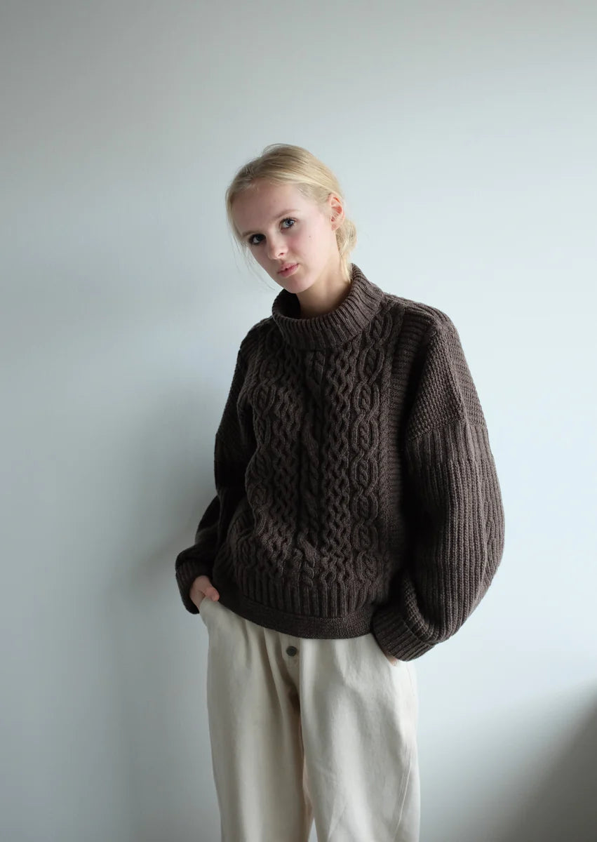 Coéme - Cora Mono Wool Pullover - Brown Melange