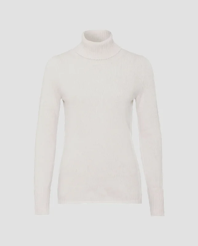 Single-knit turtleneck sweater