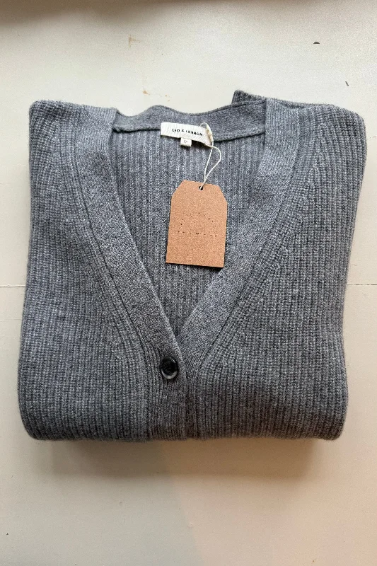 Willa Cashmere Cardigan - Storm