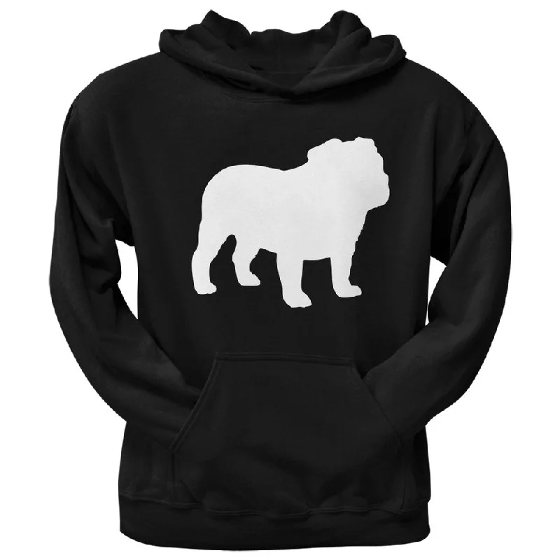 Bulldog Silhouette Black Adult Hoodie