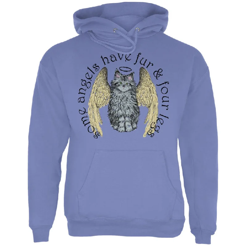 Cat Angel Blue Adult Hoodie