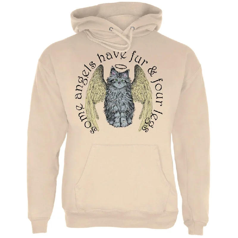 Cat Angel Blue Adult Hoodie