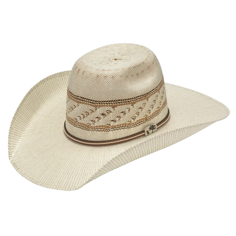 Alamo Unisex Western Fancy Trim Bangora Ivory Straw Hat D52106