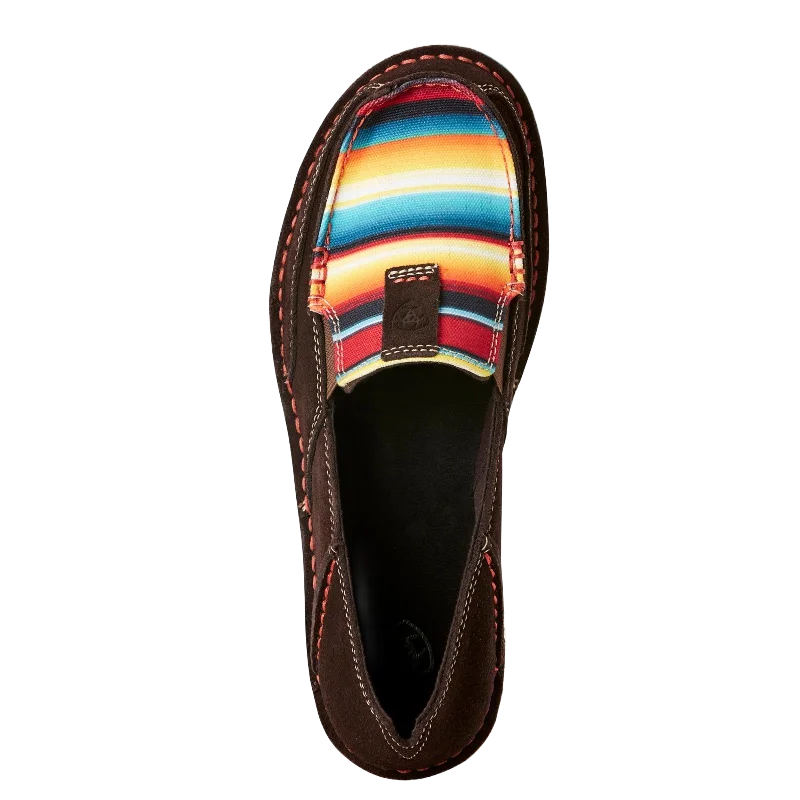 Ariat® Ladies Cruiser Chocolate Fudge Red Serape Print Shoes 10021153