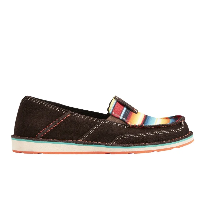 Ariat® Ladies Cruiser Chocolate Fudge Red Serape Print Shoes 10021153