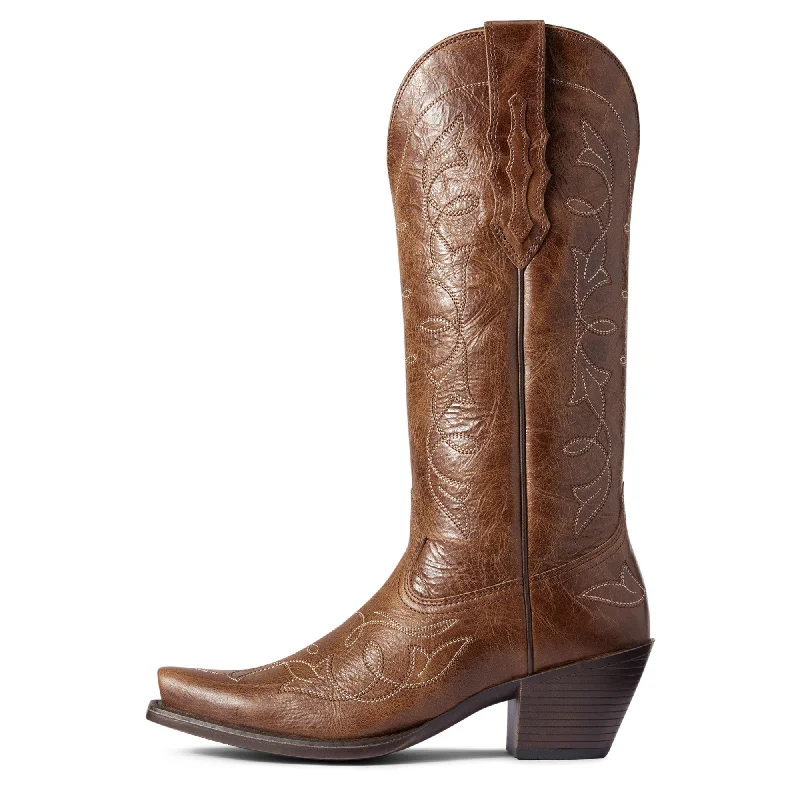 Ariat Ladies Heritage D Toe StretchFit Dark Tan Western Boots 10038313