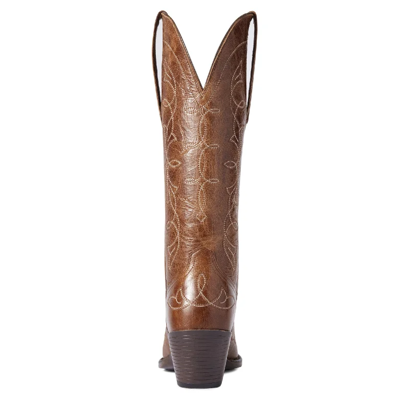 Ariat Ladies Heritage D Toe StretchFit Dark Tan Western Boots 10038313