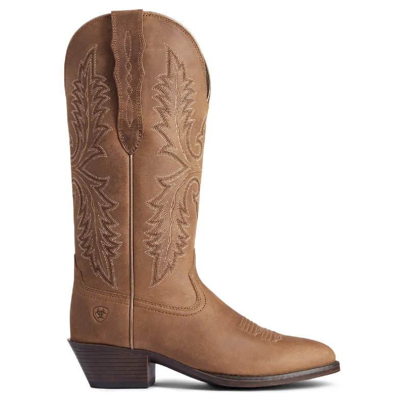 Ariat Ladies Heritage Tan Bomber Elastic Wide Calf Boots 10038337