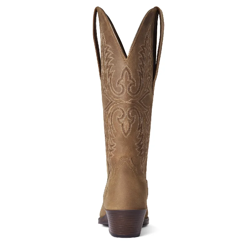 Ariat Ladies Heritage Tan Bomber Elastic Wide Calf Boots 10038337