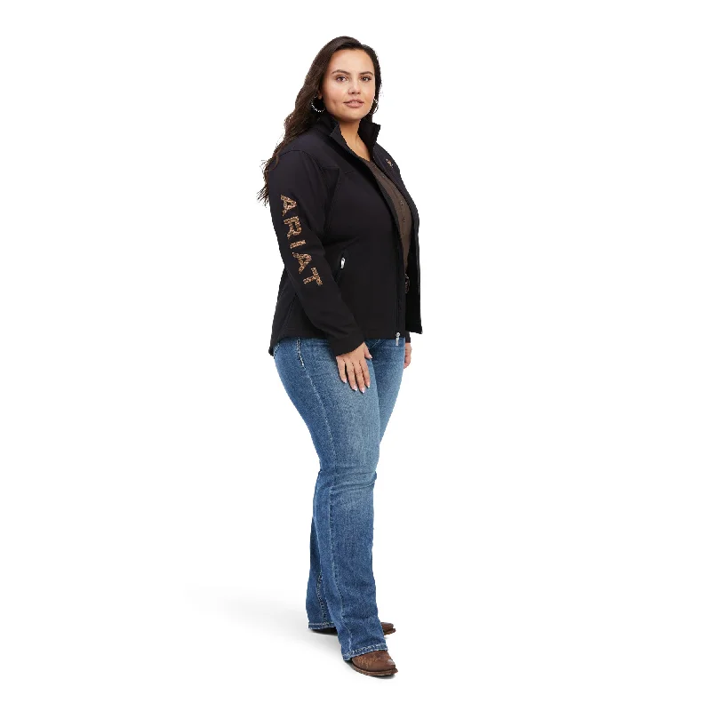 Ariat® Ladies New Team Softshell Black & Leopard Jacket 10041278