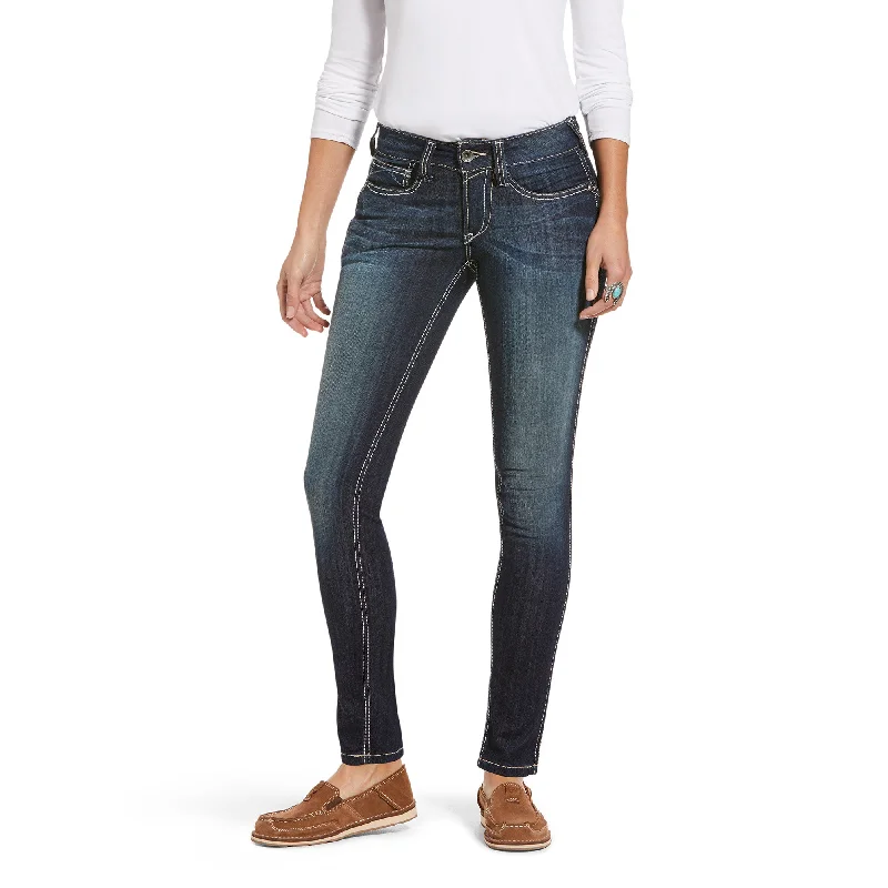 Ariat® Ladies R.E.A.L Mid Rise Outseam Ella Skinny Jeans 10018357