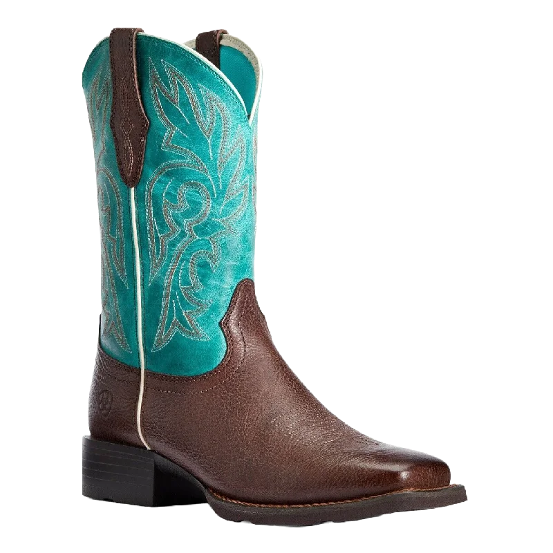 Ariat® Ladies Turquoise & Dark Cottage Cattle Drive Boots 10033870