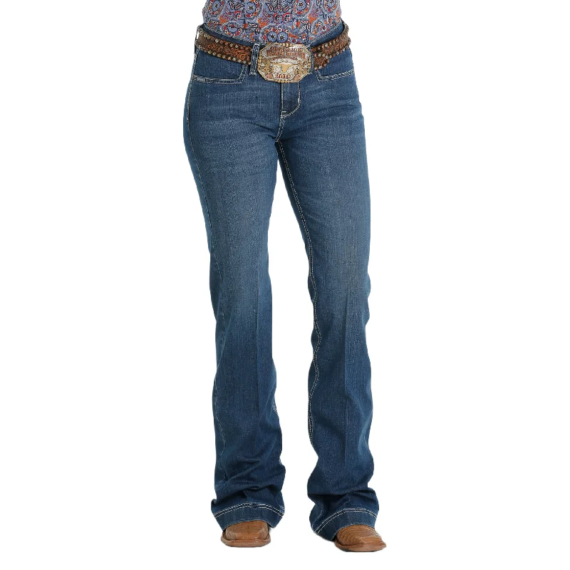 Cinch Ladies Lynden Slim Medium Stone Wash Denim Jeans MJ81454087