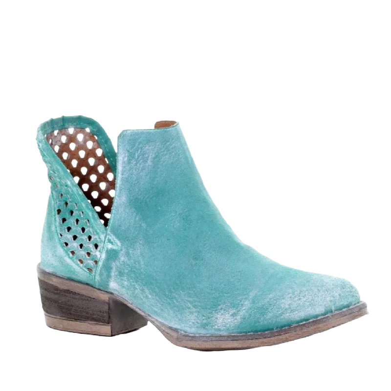 Circle G by Corral Ladies Turquoise Cutout Bootie Q5026