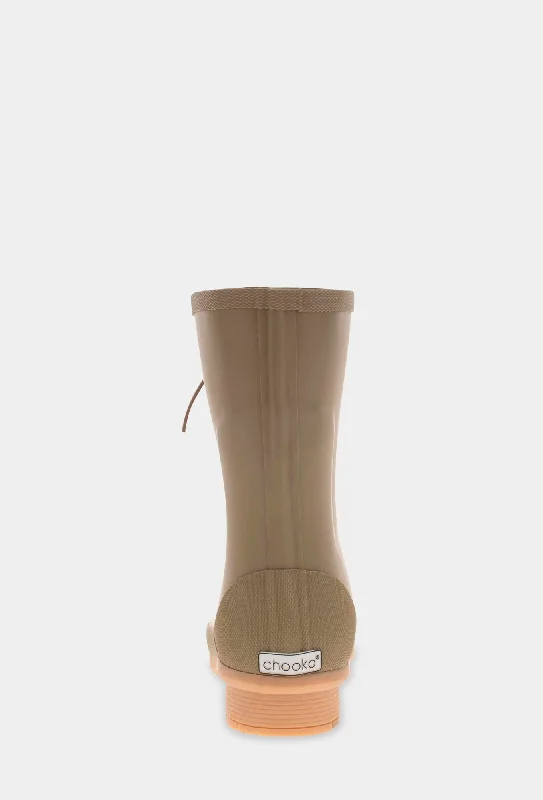 TIE MID RAIN BOOT - MOSS