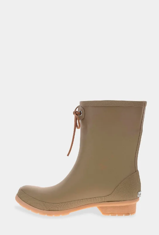 TIE MID RAIN BOOT - MOSS