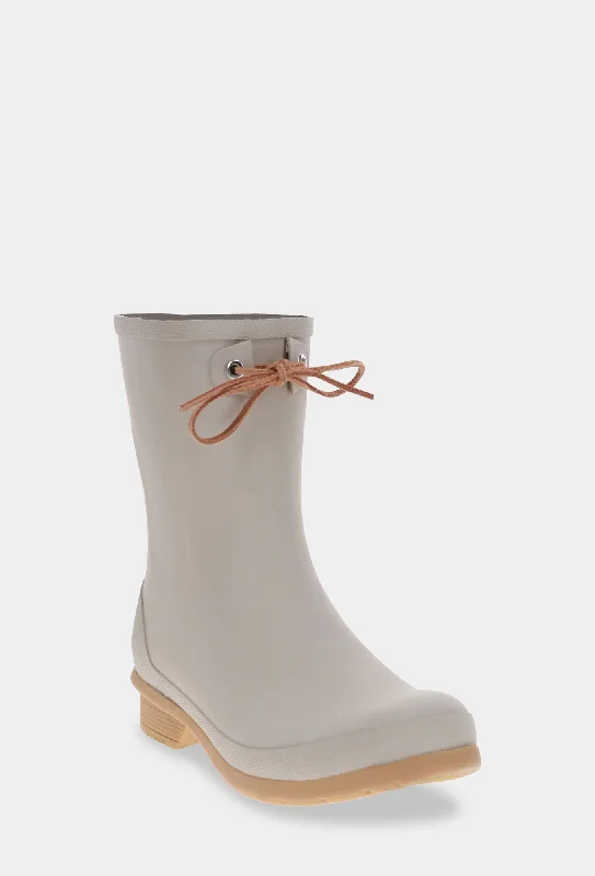 TIE MID RAIN BOOT - SAND