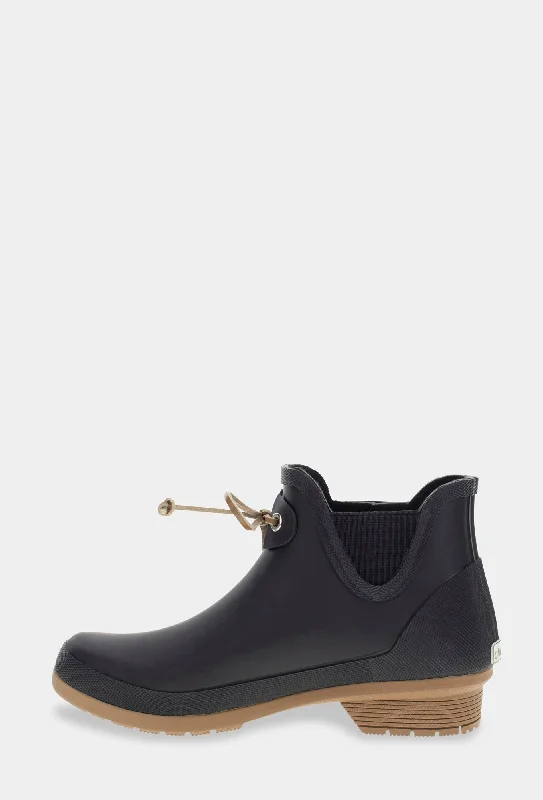 TIE CHELSEA RAIN BOOT - BLACK