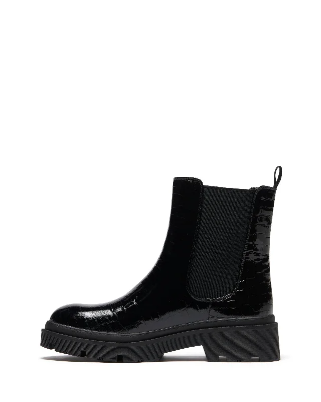 Threadbo Boot Black Croc