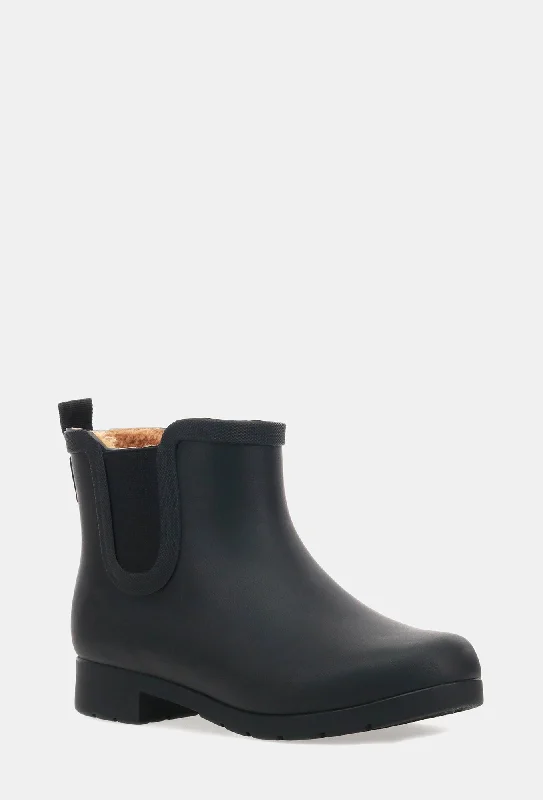 DELRIDGE CHELSEA RAIN BOOT - BLACK