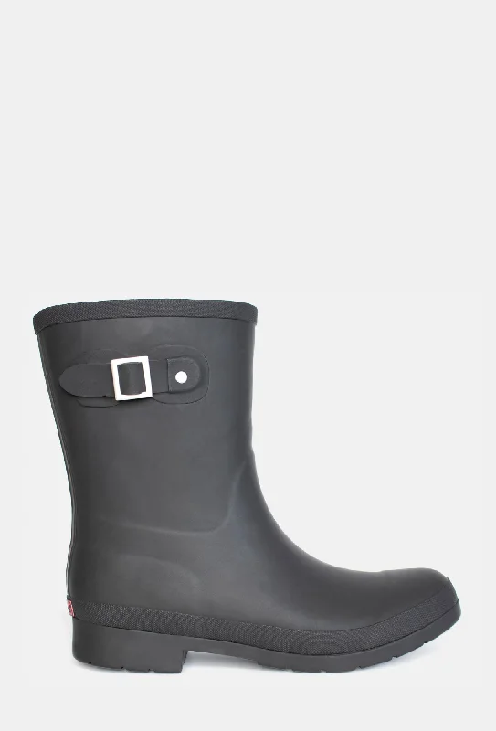 DELRIDGE MID RAIN BOOT - BLACK