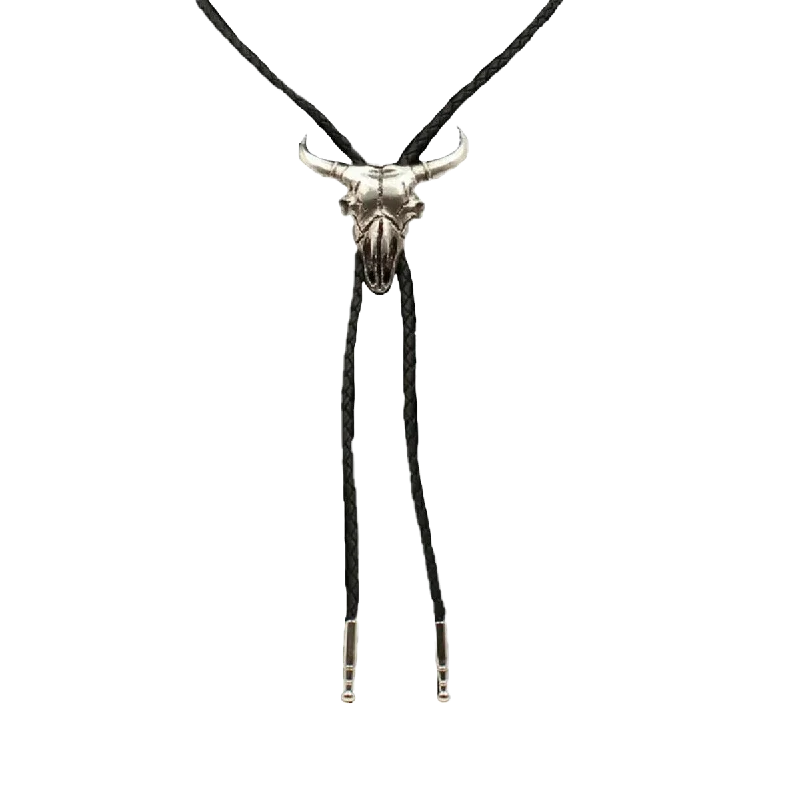 Double S Western Steer Skull Slide Bolo Tie 22233