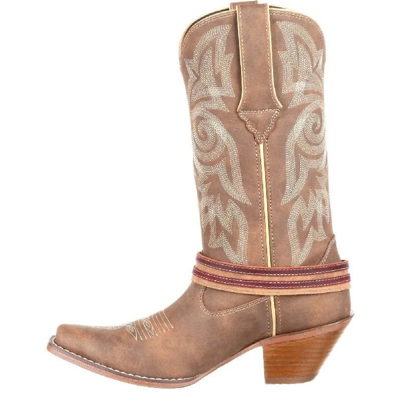 Durango Ladies Khaki Flag Accessory Shank Strap Western Boots DRD0208