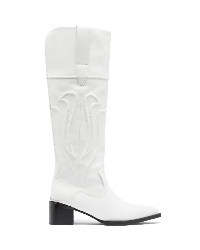 Dynasty Tall Boot White