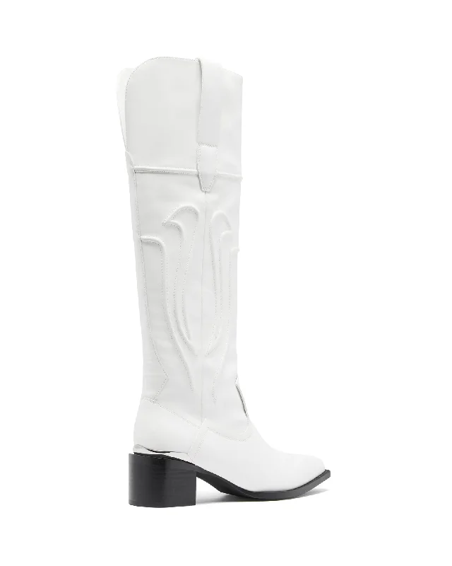 Dynasty Tall Boot White