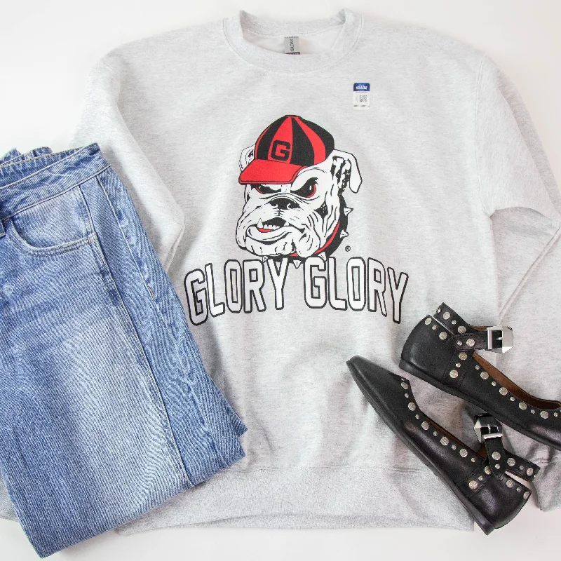 Glory Glory Bulldog Sweatshirt, Heather Grey | Charlie Southern