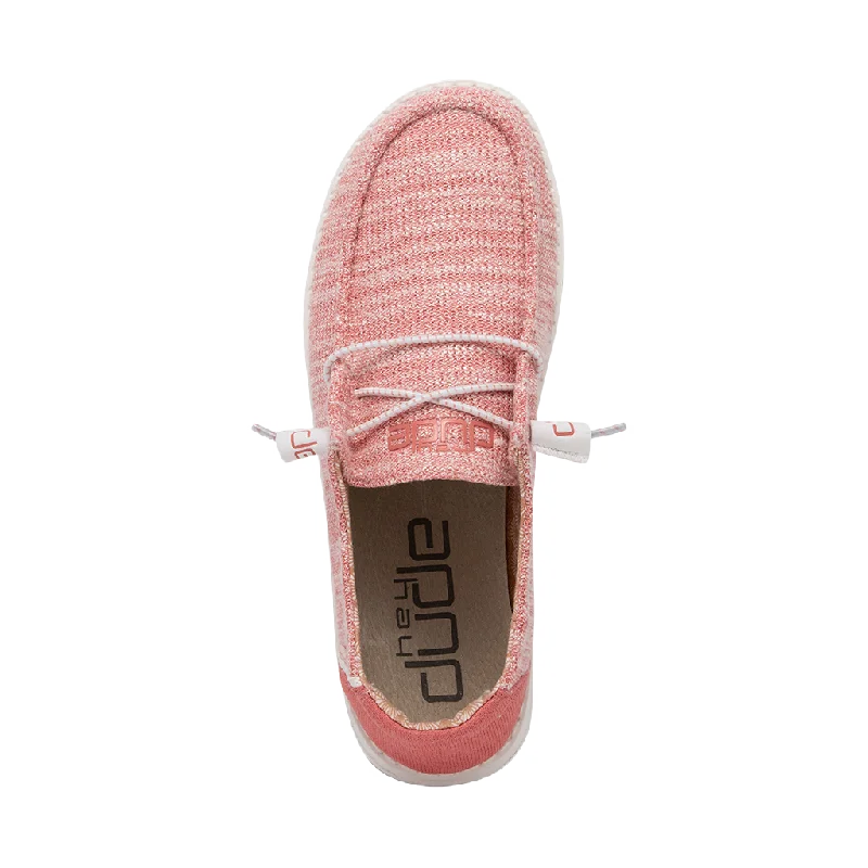 Hey Dude Ladies Wendy Stretch Coral Pearl Slip On Shoe 121415071