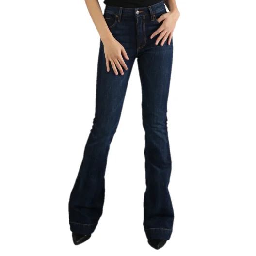 Kimes Ranch Ladies Jennifer High Rise Wide Flare Dark Wash Jeans WJ-10514