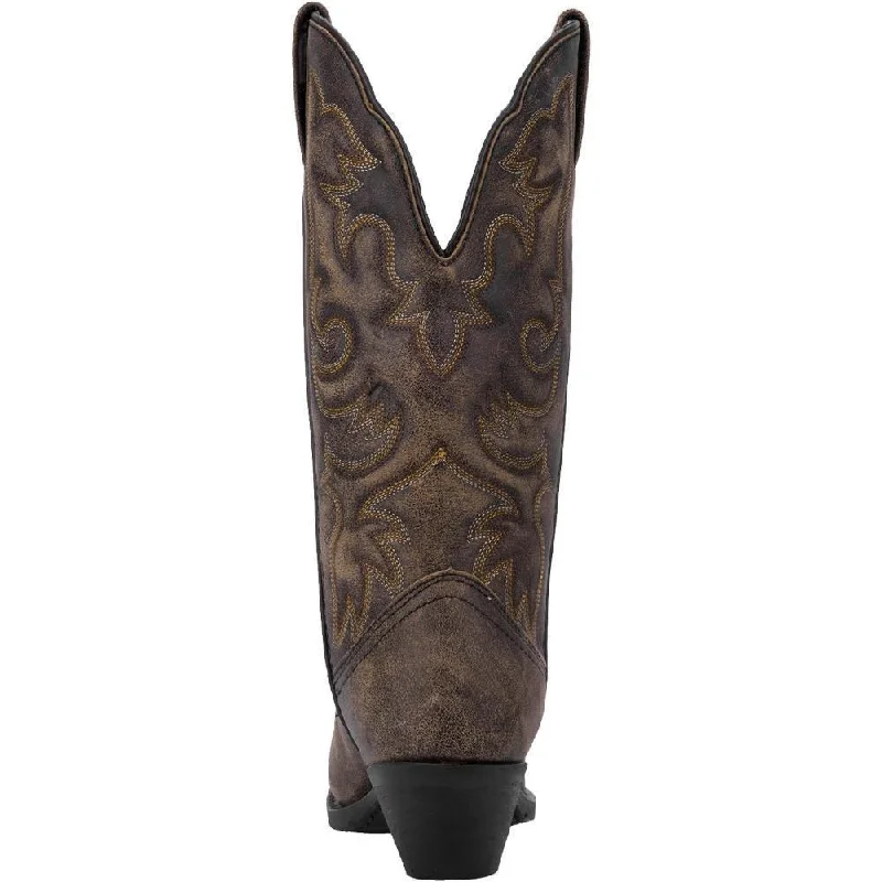 Laredo Ladies Access Black/Tan Goat Wide Calf Western Boot 51079