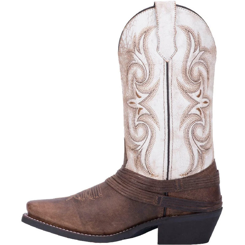 Laredo Ladies Myra Brown & Sand White Western Boots 51091