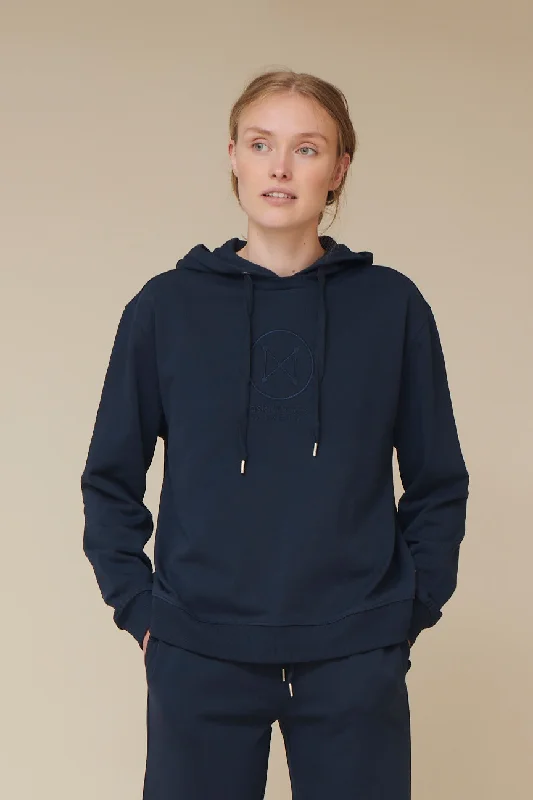 Maje Hoodie Logo - Navy