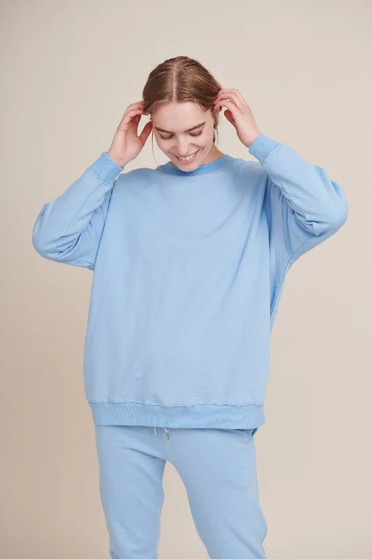 Maje Oversized Soft Sweatshirt - Placid Blue