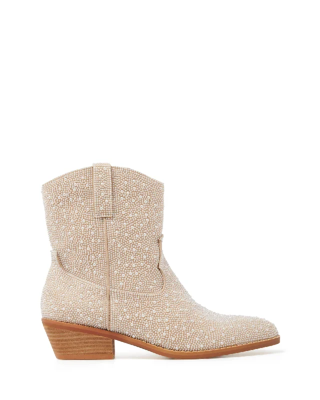 Monarch Cowboy Boot Ivory Pearl