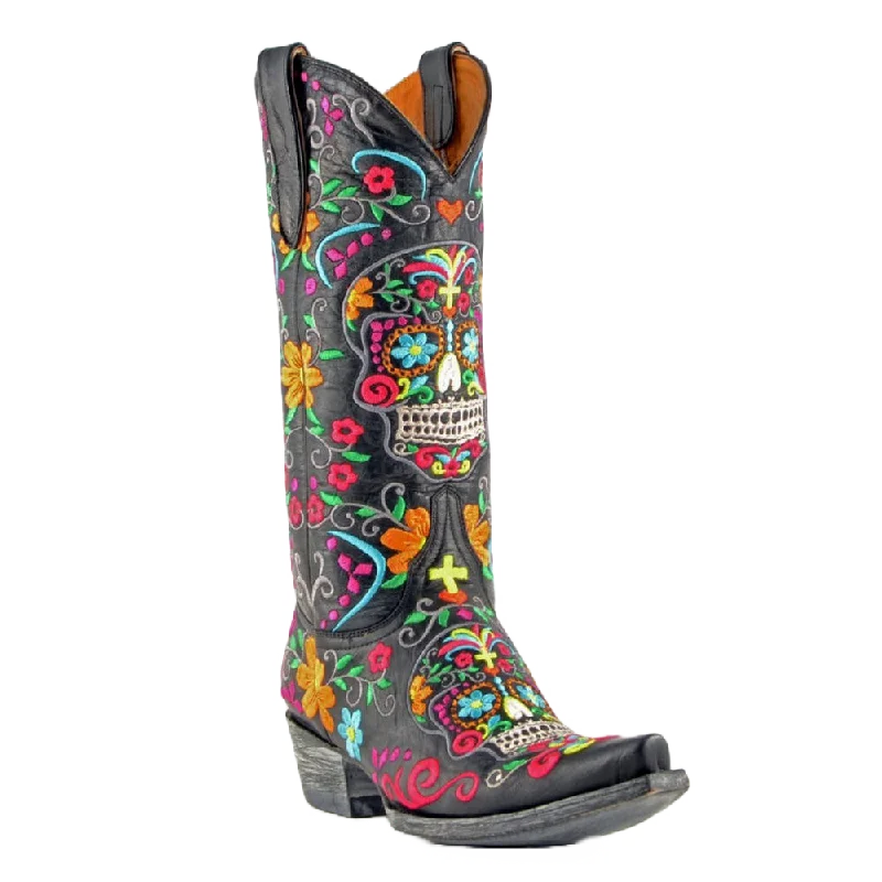 Old Gringo Women's Klak Skull Black Multicolor Cowgirl Boot L1300-1