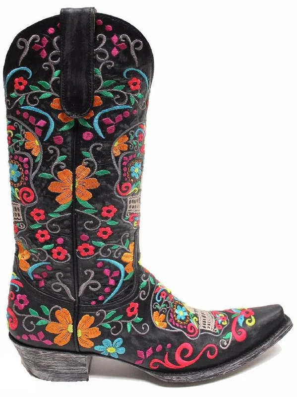 Old Gringo Women's Klak Skull Black Multicolor Cowgirl Boot L1300-1