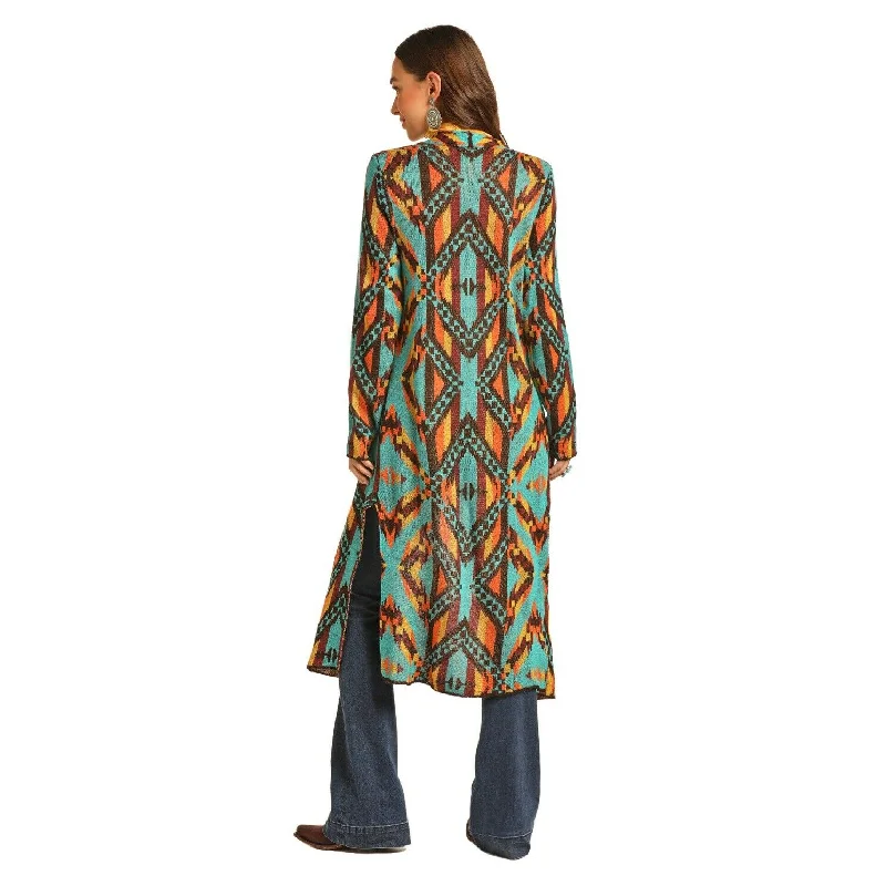 Rock & Roll Cowgirl Ladies Ladies Aztec Cardigan 46-3164