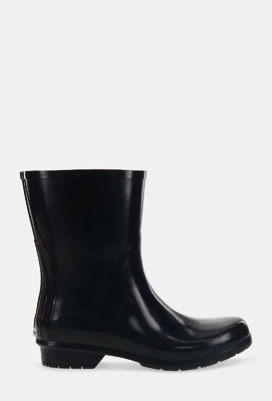 GLOSS MID RAIN BOOT - BLACK