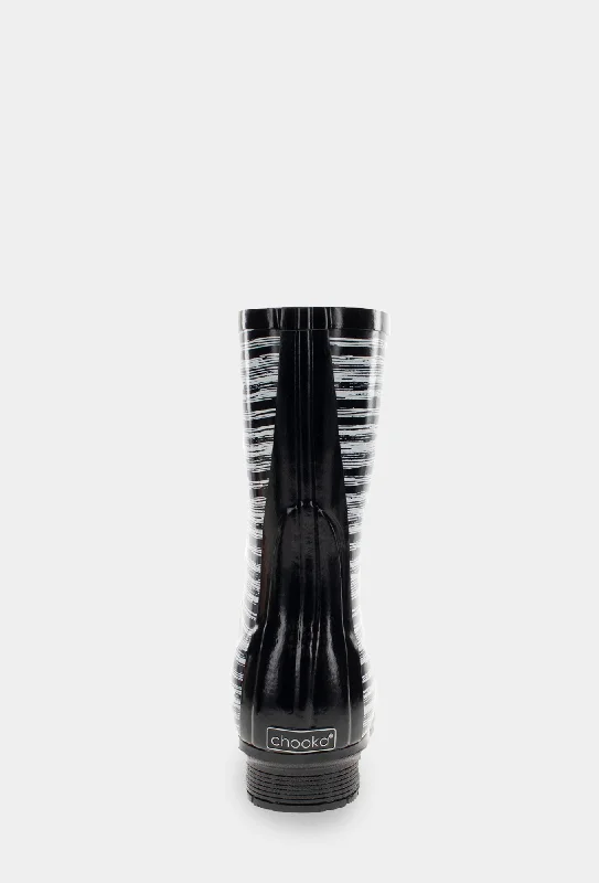 GLOSS DRYBRUSH MID RAIN BOOT - BLACK