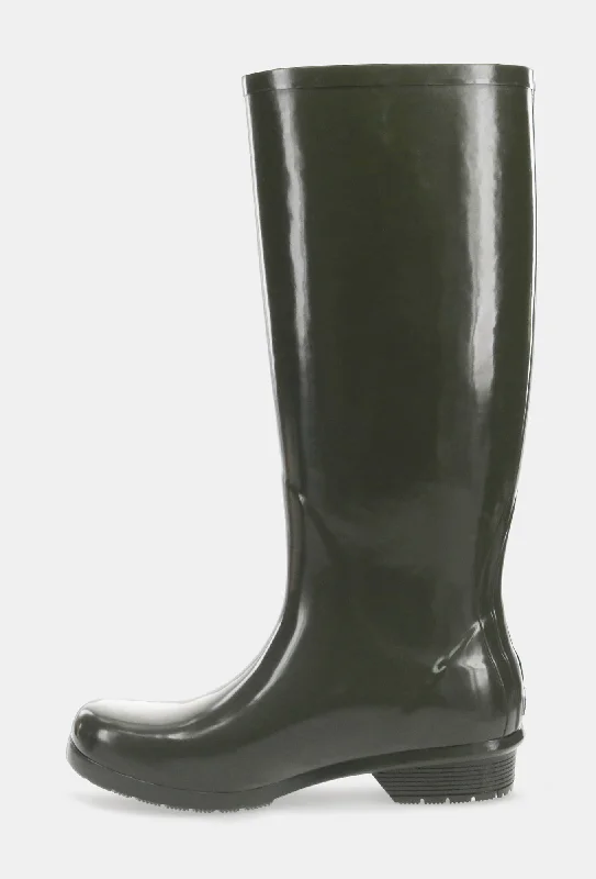 GLOSS TALL RAIN BOOT - OLIVE