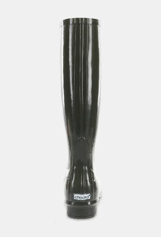 GLOSS TALL RAIN BOOT - OLIVE