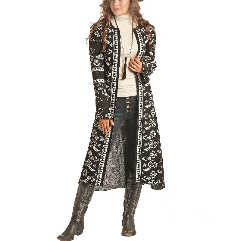 Powder River Outfitters Ladies Jacquard Aztec Cardigan 52-6721-01