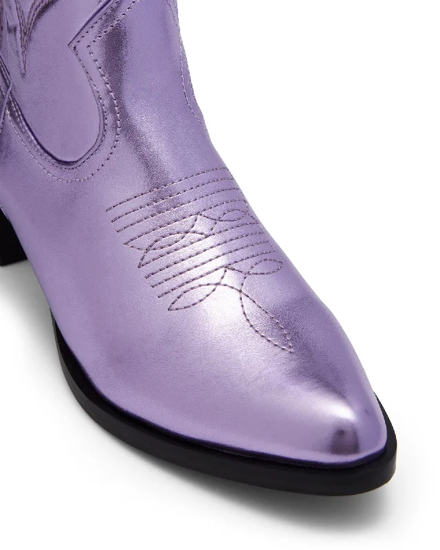 Ranger Cowboy Boot Metallic Purple